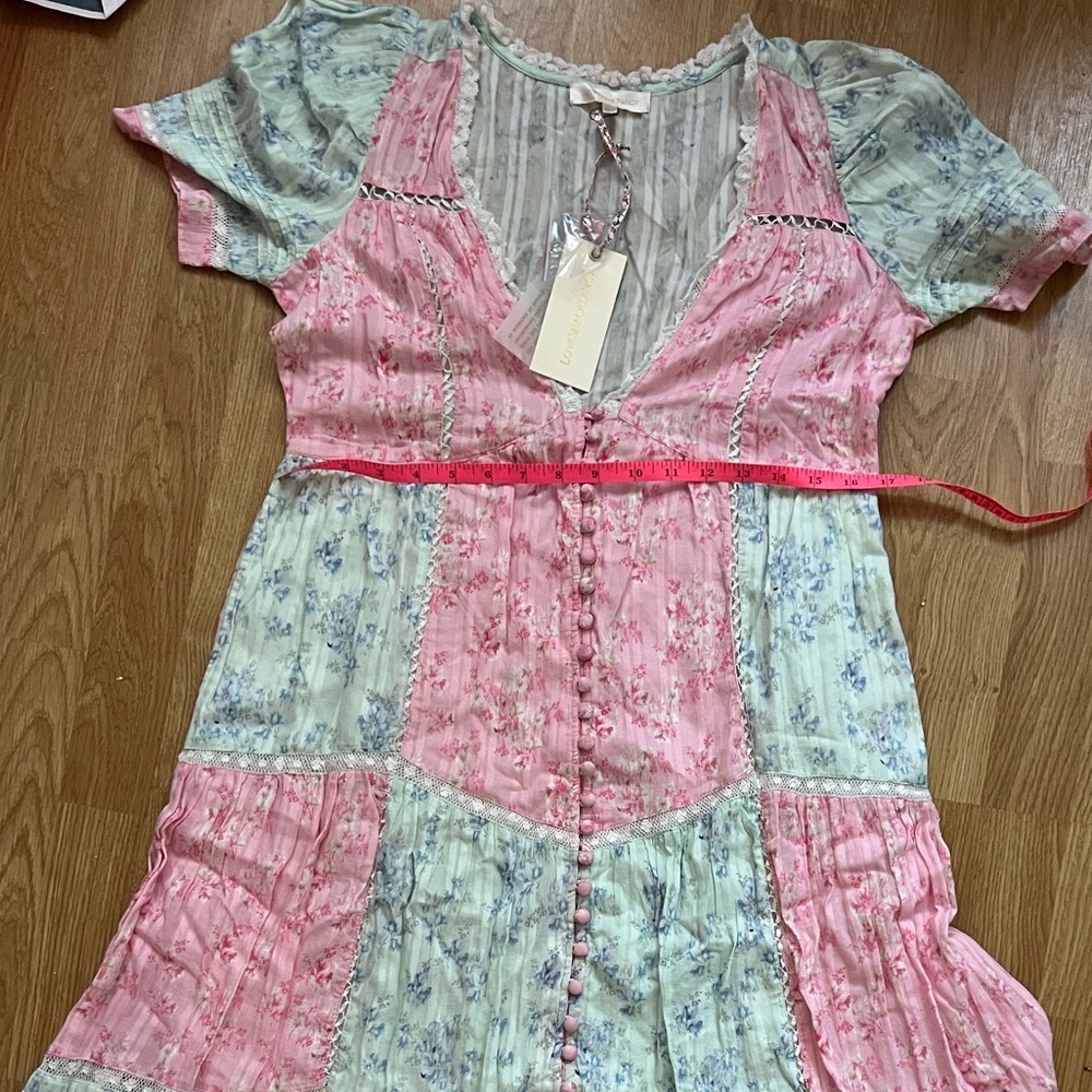 LoveShackFancy Nessie Patchwork Floral Dress in B… - image 9